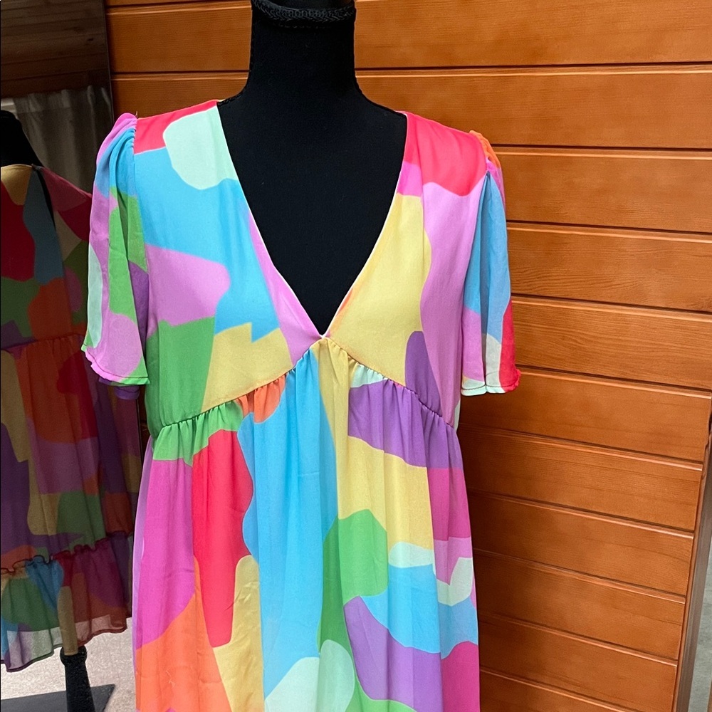 Peach Love California Multi Color Dress